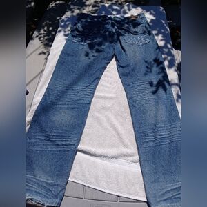 Dark blue faded designer yaso jeans straight legged 36 waist